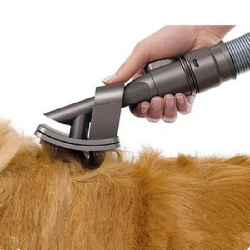 🐾 Pet grooming brush tool attachment for vacuum, removing dog hair effortlessly during grooming. Mess-free pet care!