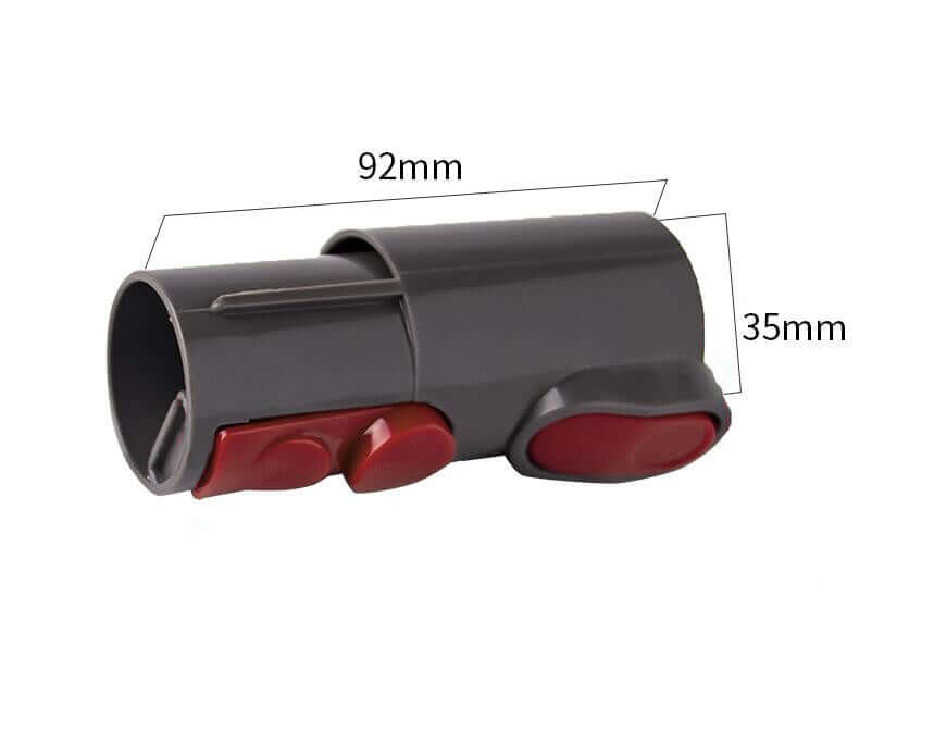 Pet grooming brush vacuum cleaner attachment, compact size 92mm x 35mm, features red buttons for easy use. 🐾🧹