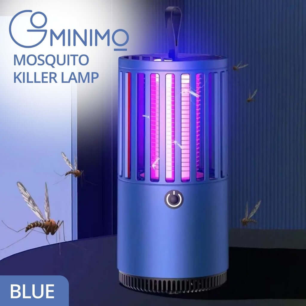 GOMINIMO Mosquito Killer Lamp Navy Blue provides quiet, effective indoor and outdoor mosquito control with sleek navy blue design.
