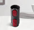 Pet grooming brush vacuum attachment with red buttons, designed for convenient shedding cleanup. 🐾✨